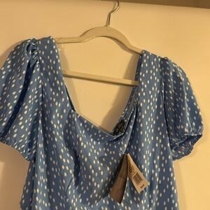 NWT! Cute Lily Rose puff sleeve tie back dress XXL juniors